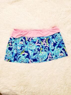 Lilly Pulitzer Turtle Villa Swim Skirt Size 10